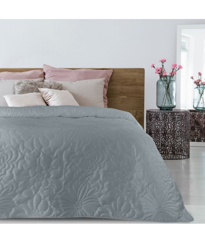 Narzuta velvet Ariel 4 200x220 stalowa Eurofirany Narzuta velvet Ariel 4 200x220 stalowa