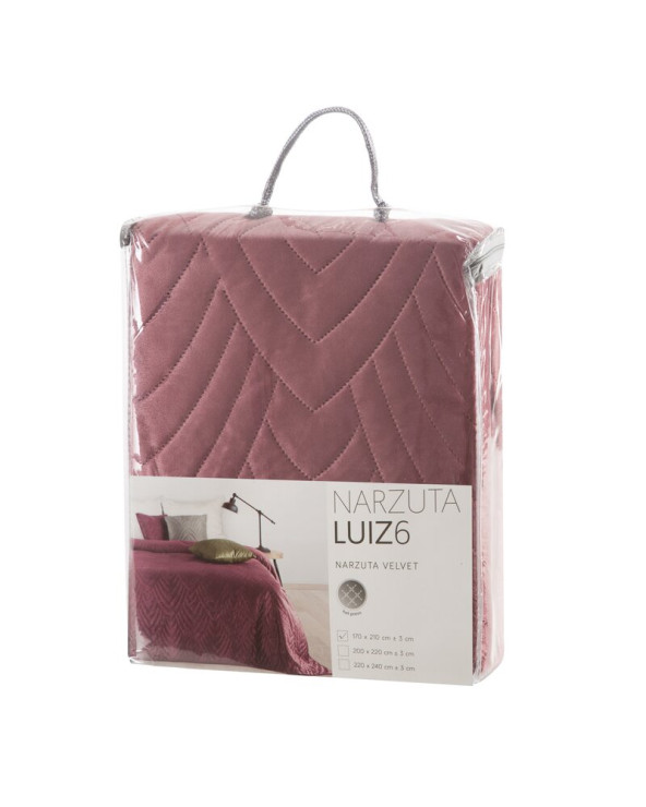 Narzuta velvet 170x210 Luiz 6 różowa Eurofirany