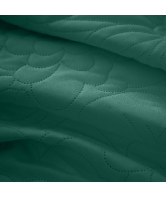 Narzuta velvet Ariel 4 230x260 ciemnozielona Eurofirany Narzuta velvet Ariel 4 230x260 ciemnozielona