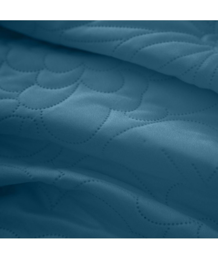 Narzuta velvet Ariel 4 220x240 niebieska Eurofirany Narzuta velvet Ariel 4 220x240 niebieska