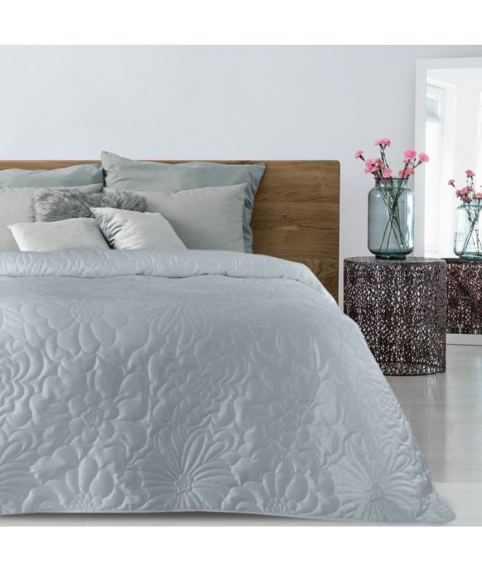 Narzuta velvet Ariel 4 200x220 srebrna Eurofirany Narzuta velvet Ariel 4 200x220 srebrna