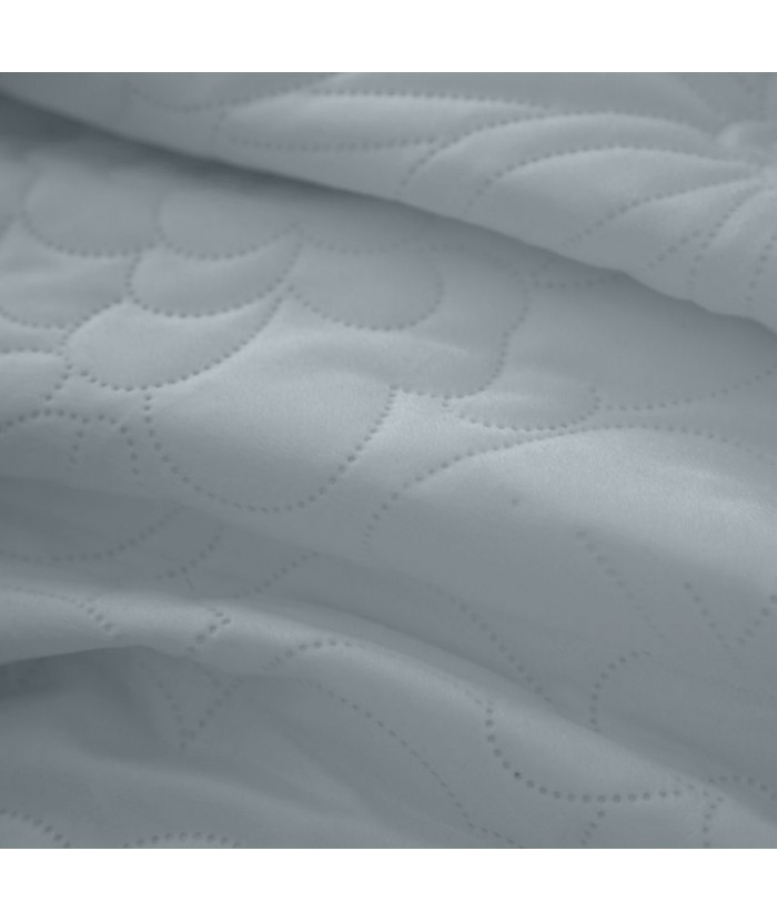 Narzuta velvet Ariel 4 220x240 srebrna Eurofirany Narzuta velvet Ariel 4 220x240 srebrna