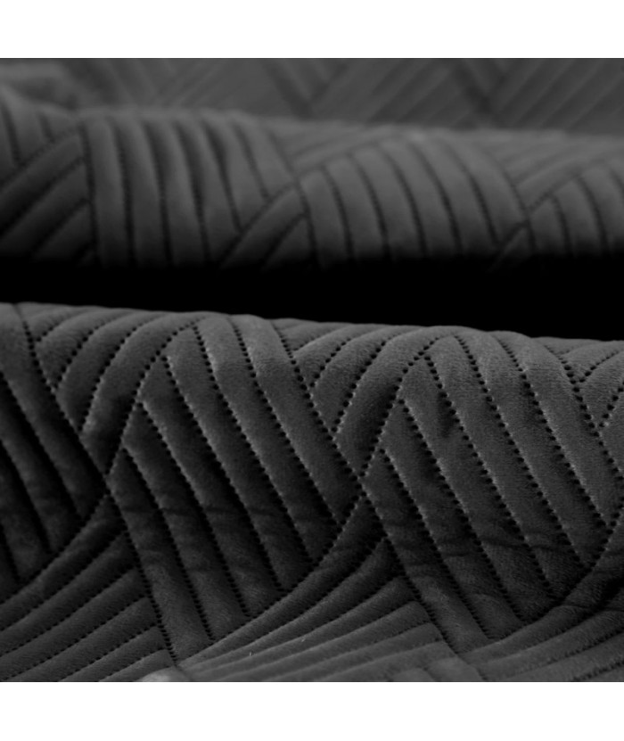 Narzuta velvet Ariel 1 230x260 czarna Eurofirany Narzuta velvet Ariel 1 230x260 czarna