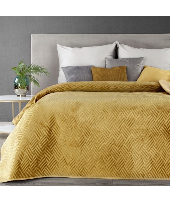 Narzuta velvet Ariel 1 230x260 miodowa Eurofirany Narzuta velvet Ariel 1 230x260 miodowa