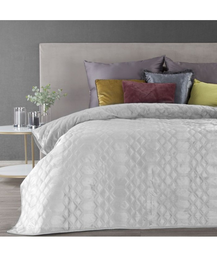 Narzuta velvet Ariel 2 230x260 biała Eurofirany Narzuta velvet Ariel 2 230x260 biała