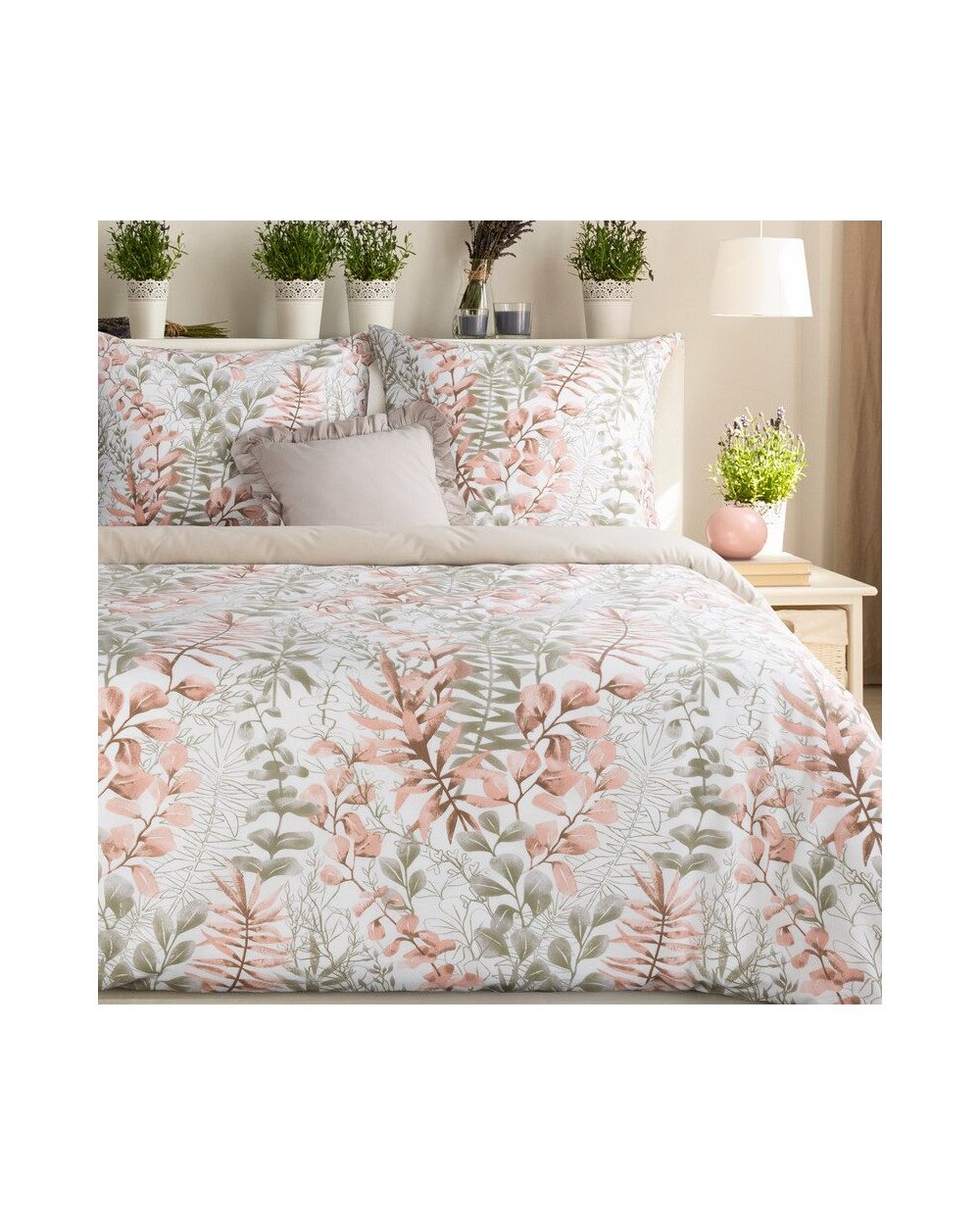 Pościel bawełna ranforce 140x200 + 1x70x80 Freesia Eurofirany