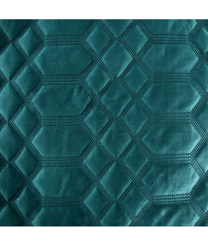 Narzuta velvet Ariel 2 230x260 ciemnoturkusowa Eurofirany Narzuta velvet Ariel 2 230x260 ciemnoturkusowa