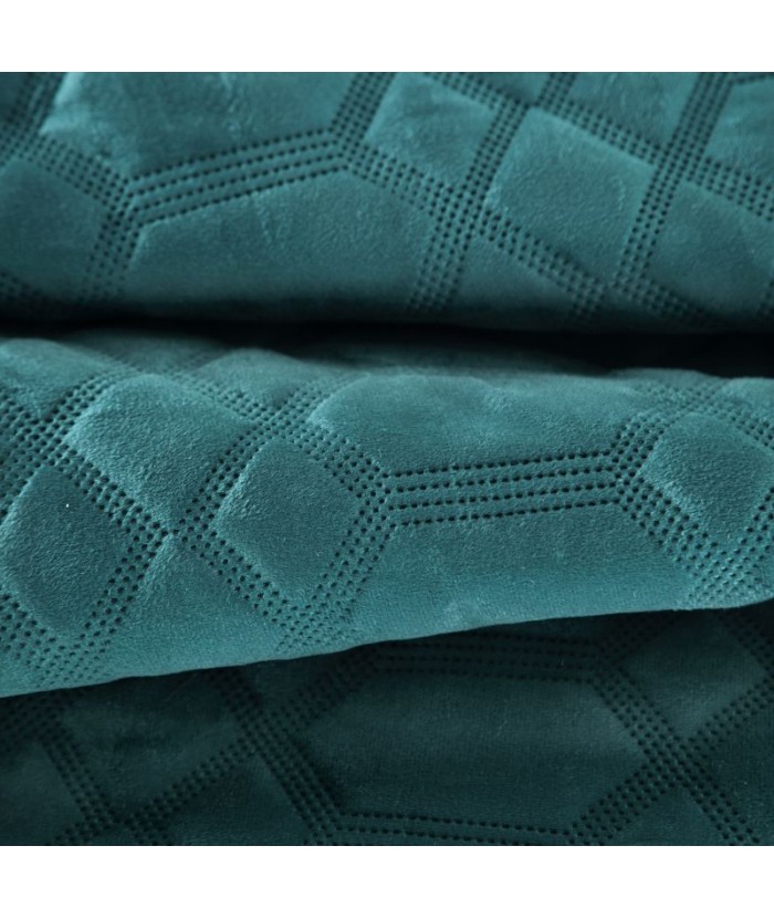 Narzuta velvet Ariel 2 230x260 ciemnoturkusowa Eurofirany Narzuta velvet Ariel 2 230x260 ciemnoturkusowa