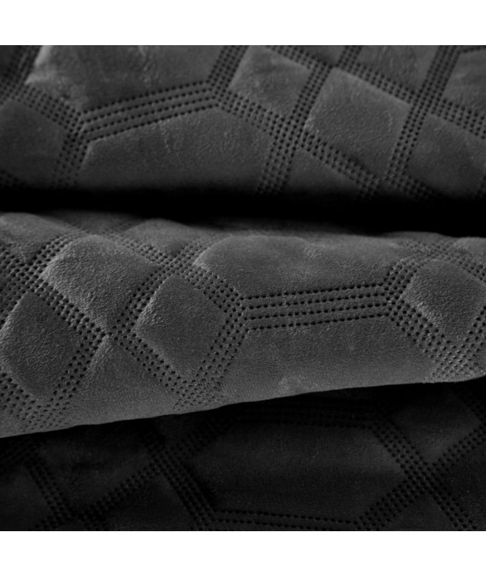 Narzuta velvet Ariel 2 230x260 czarna Eurofirany Narzuta velvet Ariel 2 230x260 czarna