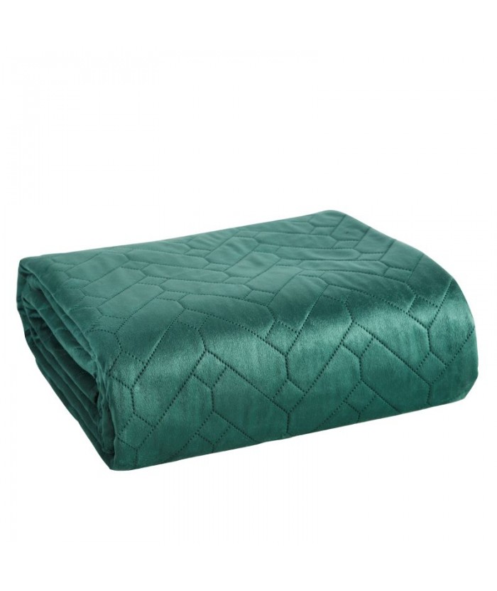 Narzuta velvet Luiz 170x210 ciemnozielona Eurofirany Narzuta velvet Luiz 170x210 ciemnozielona