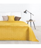 Narzuta velvet Luiz 170x210 musztardowa
