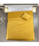 Narzuta velvet Luiz 170x210 musztardowa