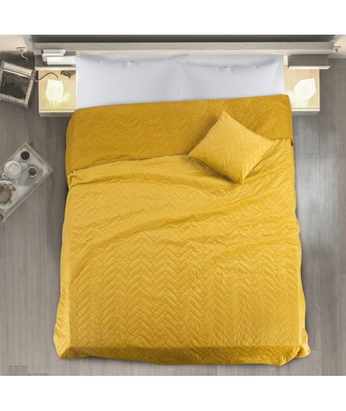 Narzuta velvet Luiz 170x210 musztardowa Eurofirany Narzuta velvet Luiz 170x210 musztardowa