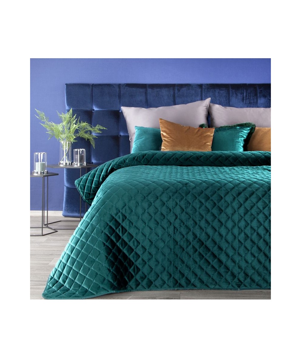 Narzuta velvet Ria 1 170x210 ciemnoturkusowa