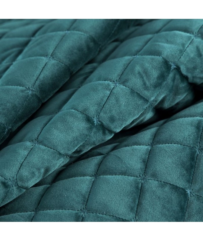 Narzuta velvet Ria 1 220x240 ciemnoturkusowa Eurofirany Narzuta velvet Ria 1 220x240 ciemnoturkusowa