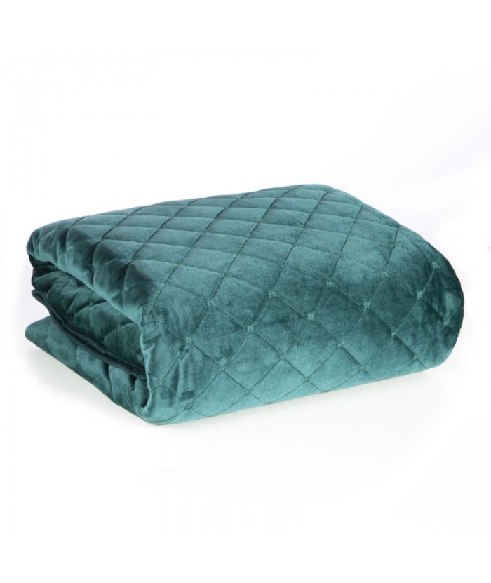 Narzuta velvet Ria 1 220x240 ciemnoturkusowa Eurofirany Narzuta velvet Ria 1 220x240 ciemnoturkusowa
