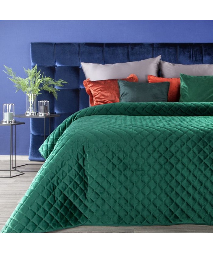 Narzuta velvet Ria 1 170x210 ciemnozielona