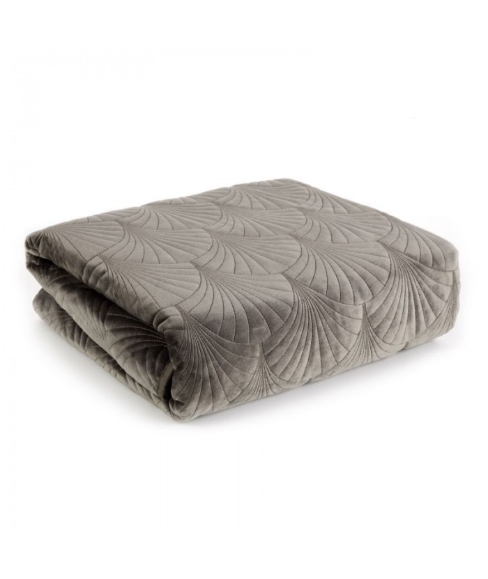 Narzuta velvet Ria 2 170x210 ciemnobeżowa Eurofirany Narzuta velvet Ria 2 170x210 ciemnobeżowa