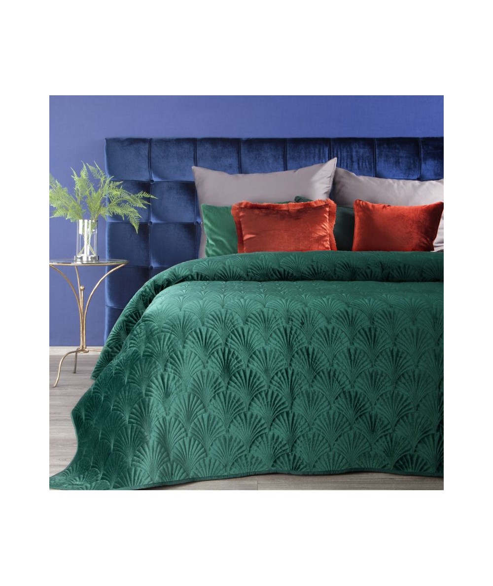 Narzuta velvet Ria 2 170x210 ciemnozielona