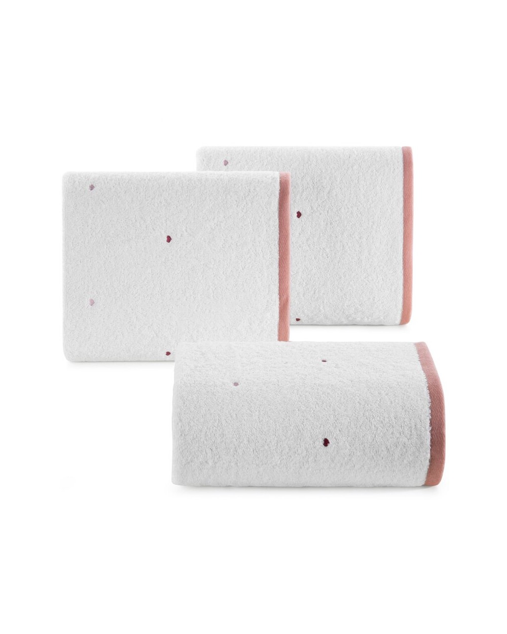 Ręcznik bawełna 50x90 Baby 56 biały/różowy Eurofirany