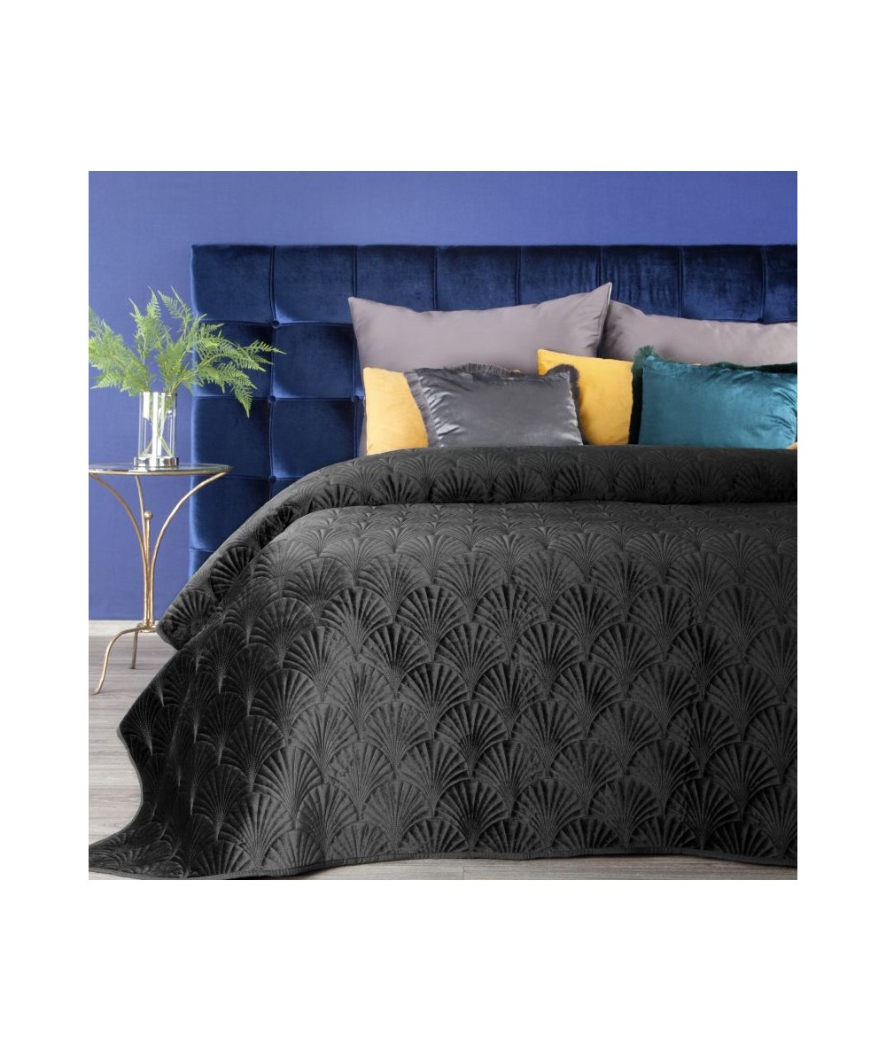 Narzuta velvet Ria 2 170x210 czarna