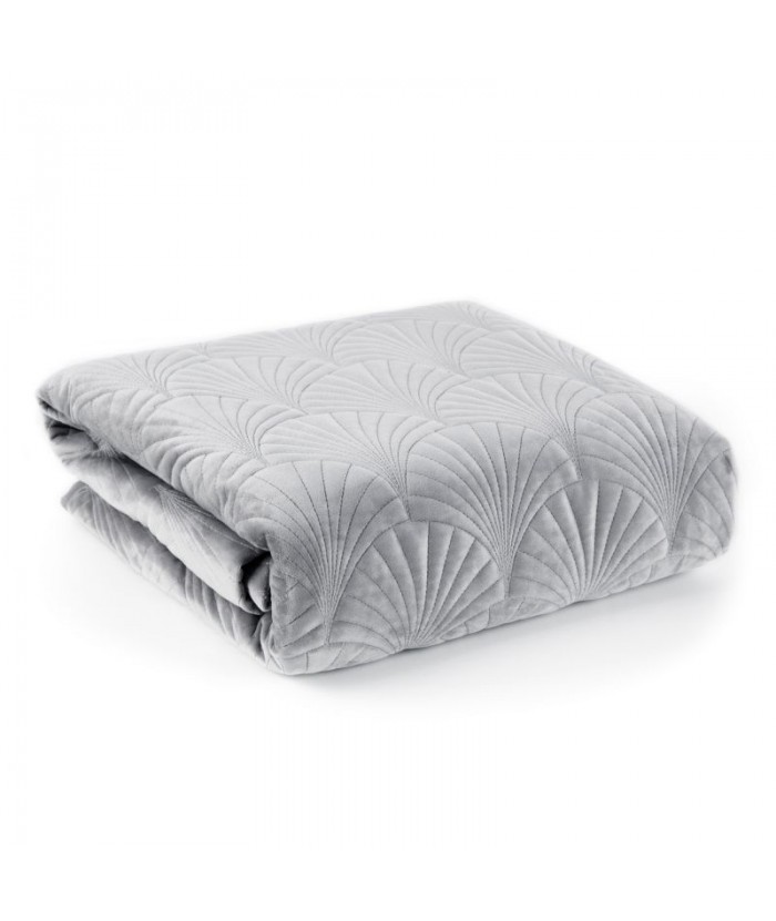 Narzuta velvet Ria 2 220x240 srebrna