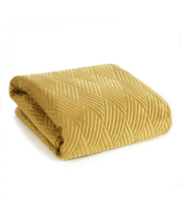 Narzuta velvet Ariel 1 220x240 miodowa Eurofirany Narzuta velvet Ariel 1 220x240 miodowa