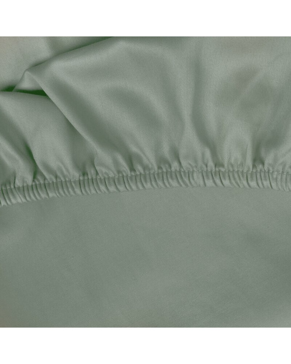 Prześcieradło wysokie bawełna jersey 180x200x30 z gumką szałwiowe Eurofirany