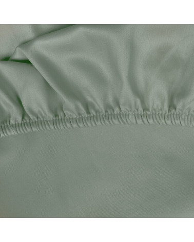 Prześcieradło wysokie bawełna jersey 180x200x30 z gumką szałwiowe Eurofirany