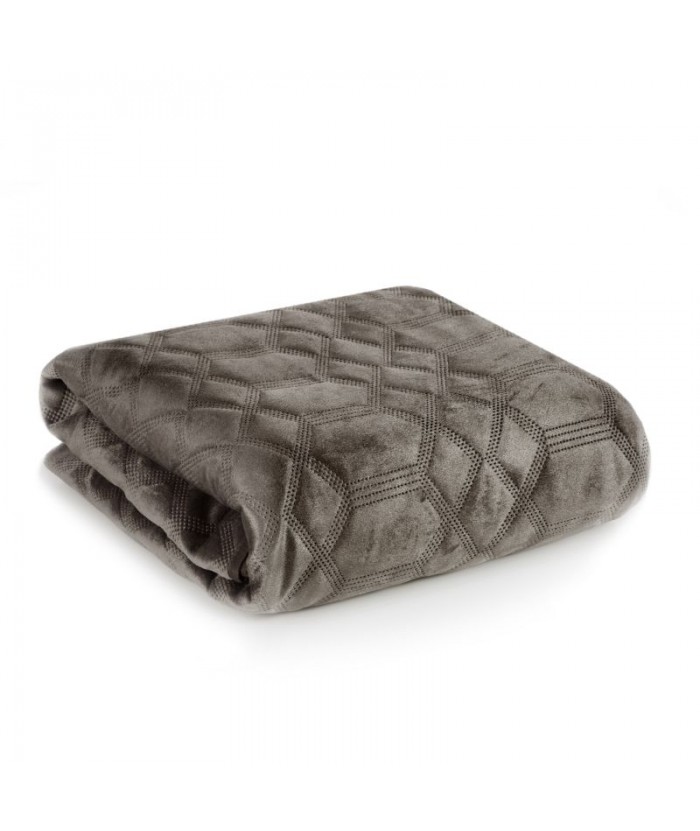 Narzuta velvet Ariel 2 170x210 ciemnobeżowa Eurofirany Narzuta velvet Ariel 2 170x210 ciemnobeżowa