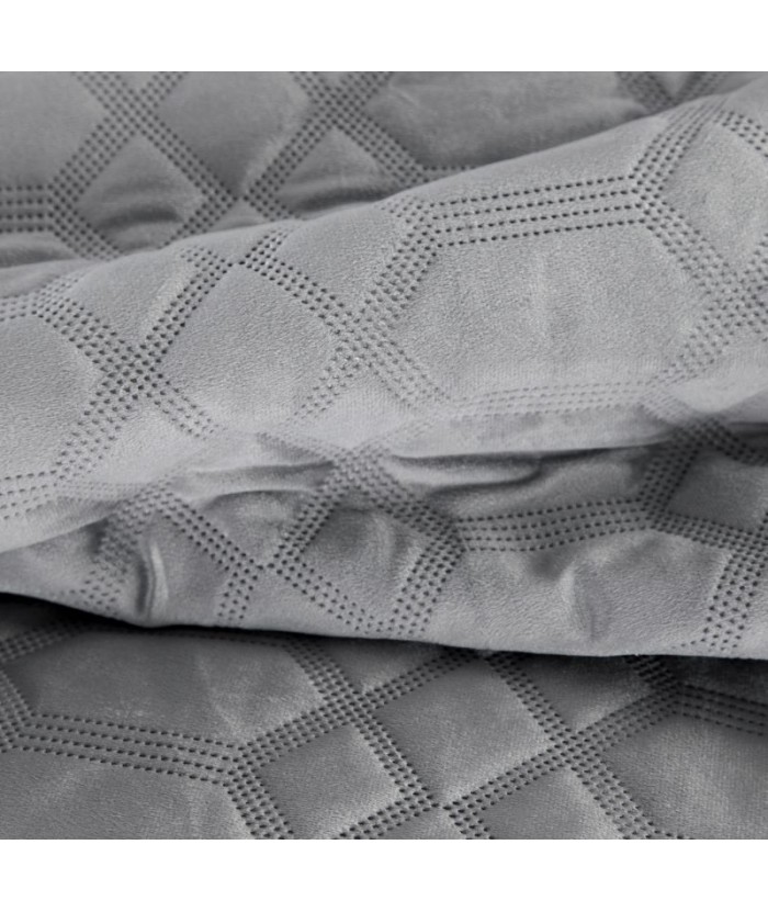 Narzuta velvet Ariel 2 170x210 srebrna Eurofirany Narzuta velvet Ariel 2 170x210 srebrna