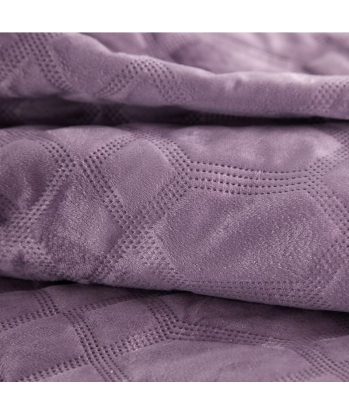 Narzuta velvet Ariel 2 170x210 wrzosowa Eurofirany Narzuta velvet Ariel 2 170x210 wrzosowa