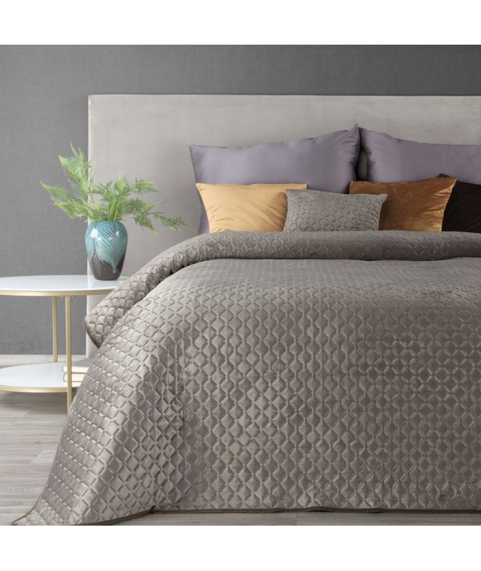 Narzuta velvet Dimon 230x260 ciemnobeżowa