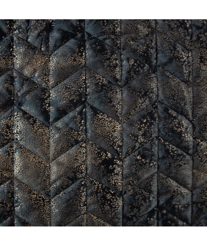 Narzuta velvet Agata 170x210 czarna/złota