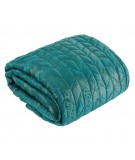 Narzuta velvet Agata 170x210 turkusowa/złota