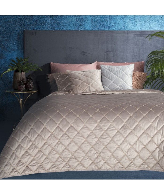 Narzuta velvet Amareta 170x210 beżowa