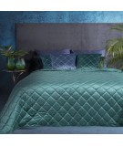 Narzuta velvet Amareta 170x210 ciemnoturkusowa
