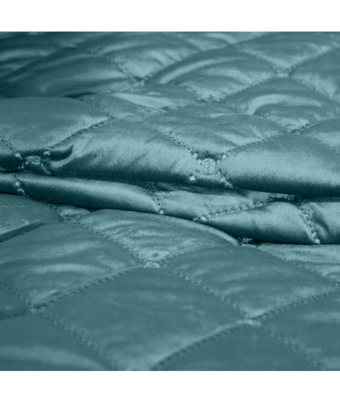 Narzuta velvet Amareta 170x210 ciemnoturkusowa Eurofirany Narzuta velvet Amareta 170x210 ciemnoturkusowa