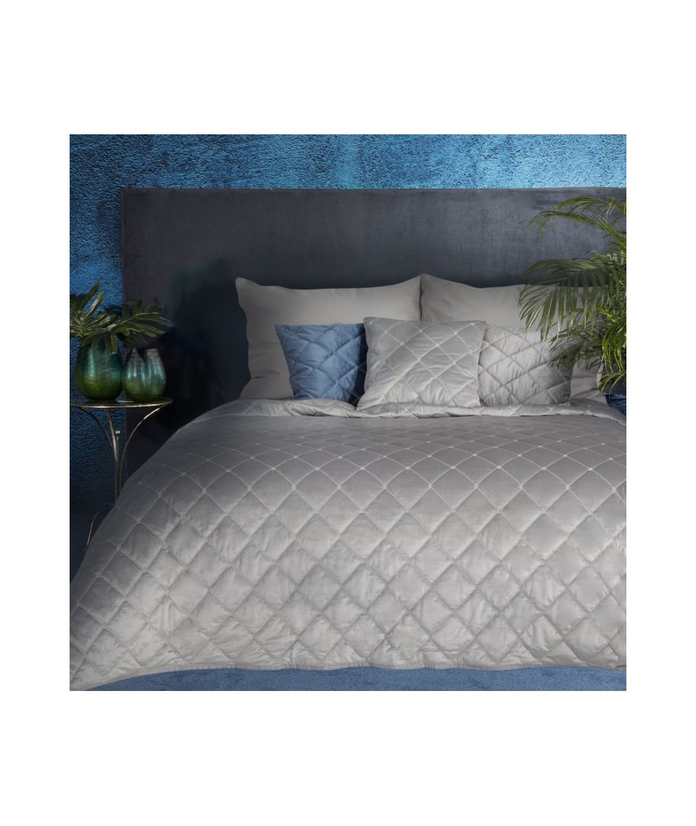 Narzuta velvet Amareta 170x210 srebrna