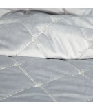 Narzuta velvet Amareta 170x210 srebrna
