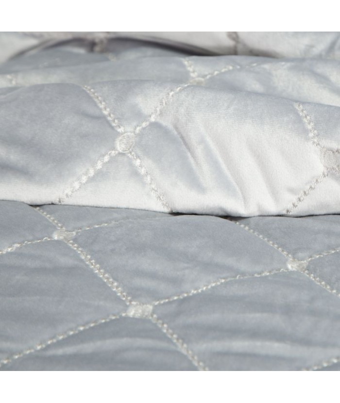 Narzuta velvet Amareta 170x210 srebrna