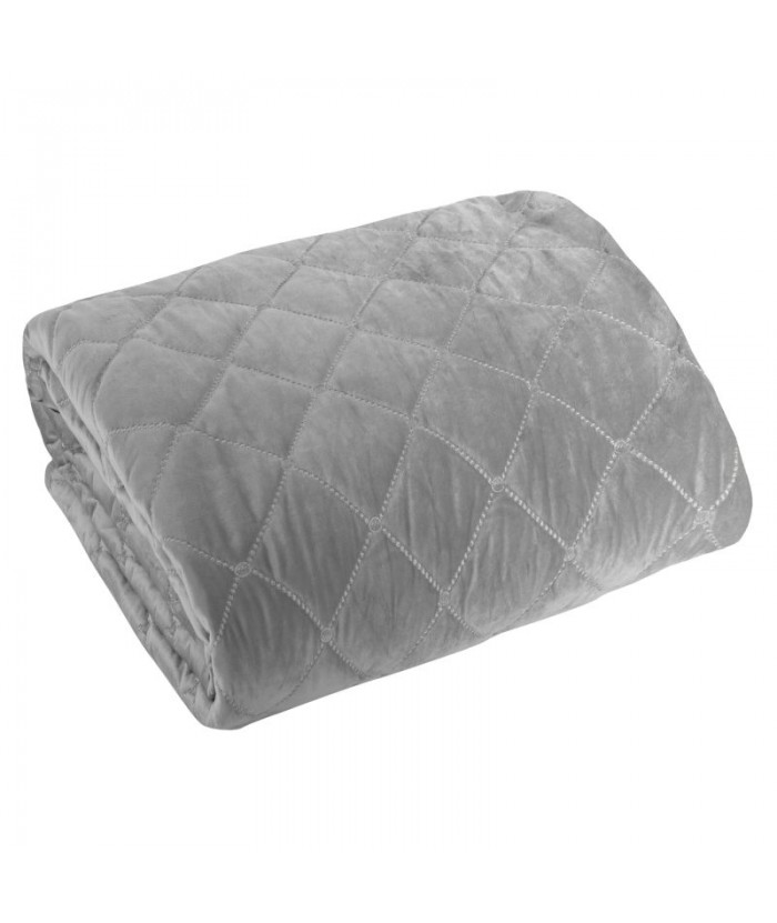 Narzuta velvet Amareta 170x210 srebrna