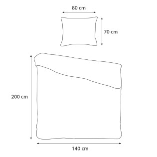 Pościel flanela bawełniana 140x200 + 1x70x80cm 31521/1 FLANELOVE Darymex