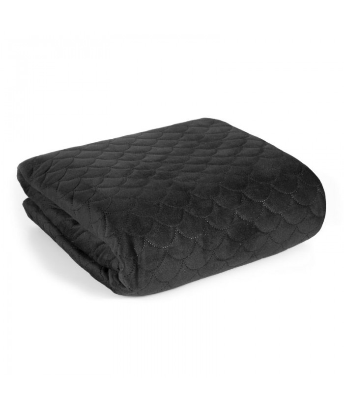 Narzuta velvet Ariel 220x240 czarna Eurofirany Narzuta velvet Ariel 220x240 czarna