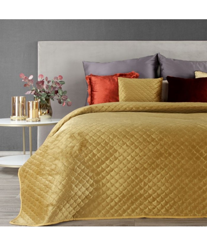 Narzuta velvet Ariel 170x210 miodowa Eurofirany Narzuta velvet Ariel 170x210 miodowa