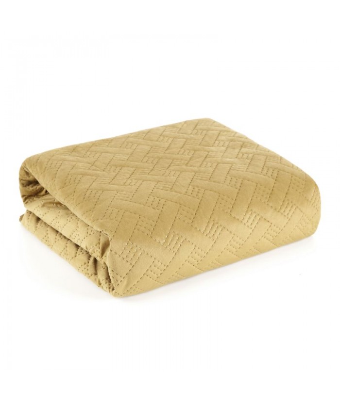 Narzuta velvet Luiz 2 170x210 musztardowa Eurofirany Narzuta velvet Luiz 2 170x210 musztardowa