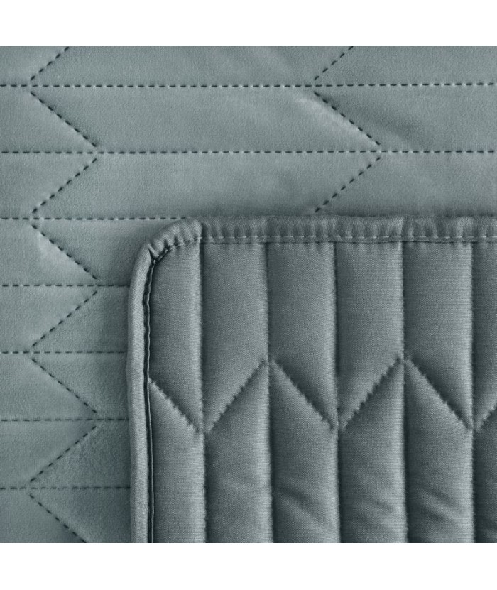 Narzuta velvet Sofia 1 170x210 ciemnomiętowa Eurofirany Narzuta velvet Sofia 1 170x210 ciemnomiętowa