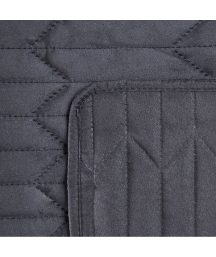 Narzuta velvet Sofia 1 170x210 czarna Eurofirany Narzuta velvet Sofia 1 170x210 czarna
