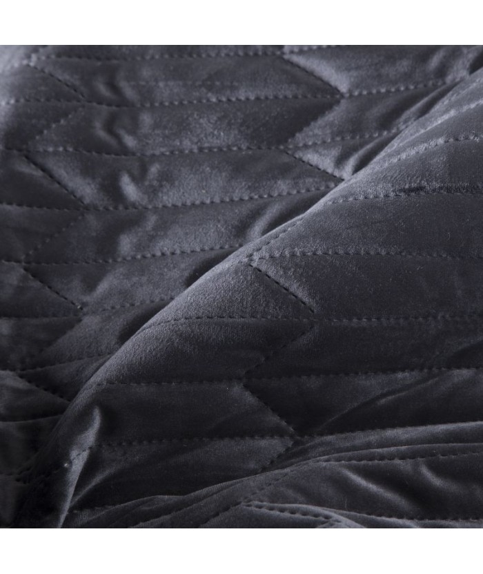 Narzuta velvet Sofia 1 170x210 czarna Eurofirany Narzuta velvet Sofia 1 170x210 czarna