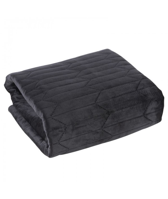 Narzuta velvet Sofia 1 170x210 czarna Eurofirany Narzuta velvet Sofia 1 170x210 czarna